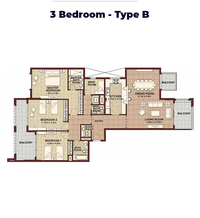3 BR - Type B